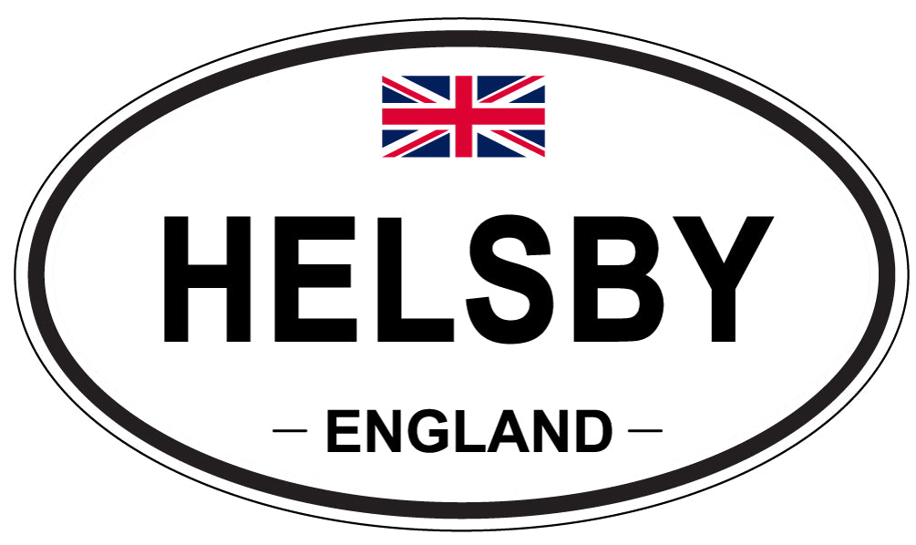 HELSBY, ENGLAND - Oval Sticker
