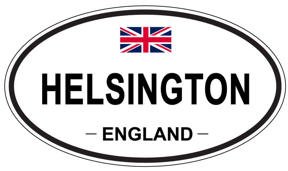 HELSINGTON, ENGLAND - Oval Sticker
