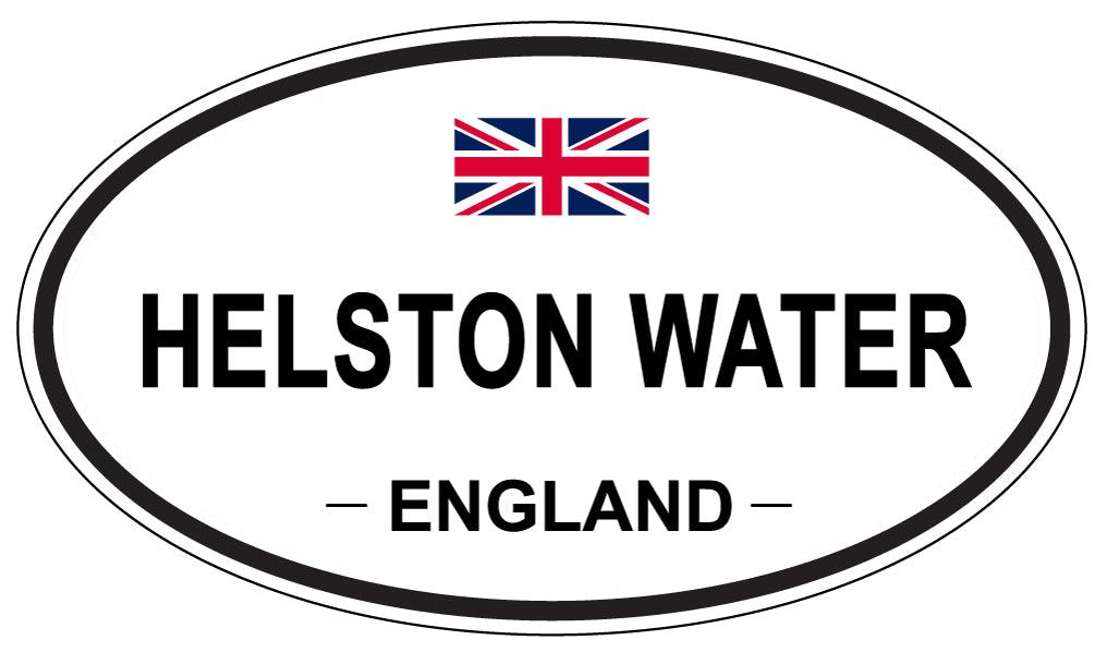 HELSTON WATER, ENGLAND - Oval Sticker