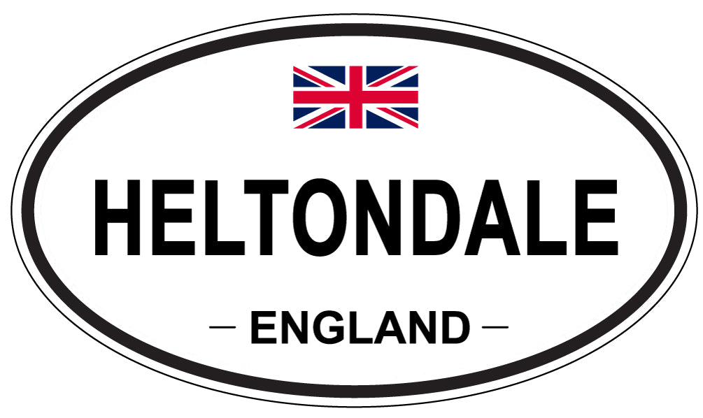 HELTONDALE, ENGLAND - Oval Sticker