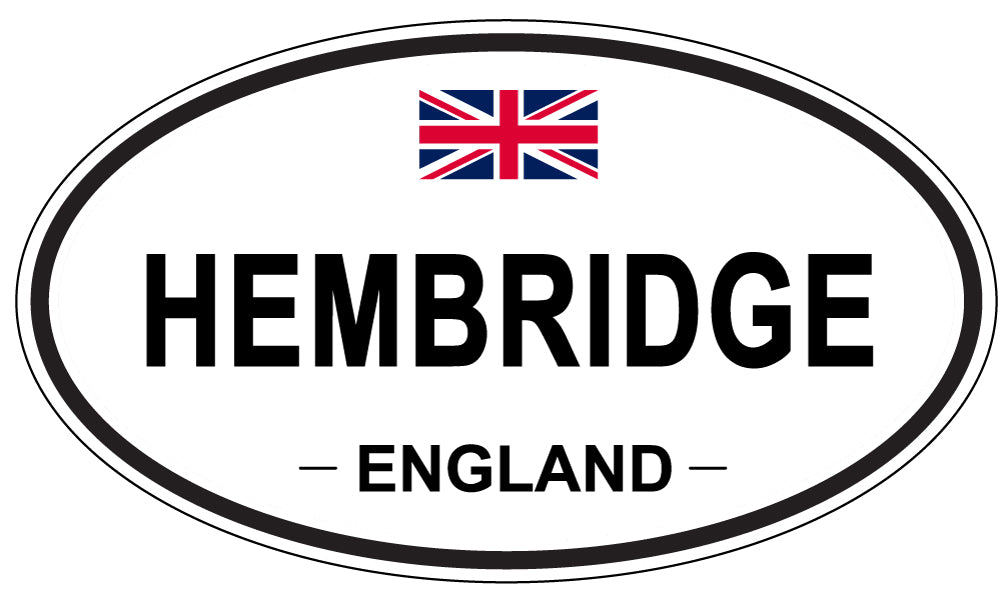 HEMBRIDGE, ENGLAND - Oval Sticker