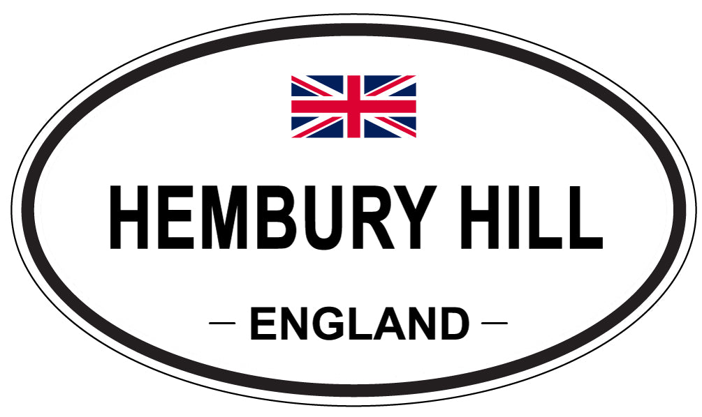 HEMBURY HILL, ENGLAND - Oval Sticker