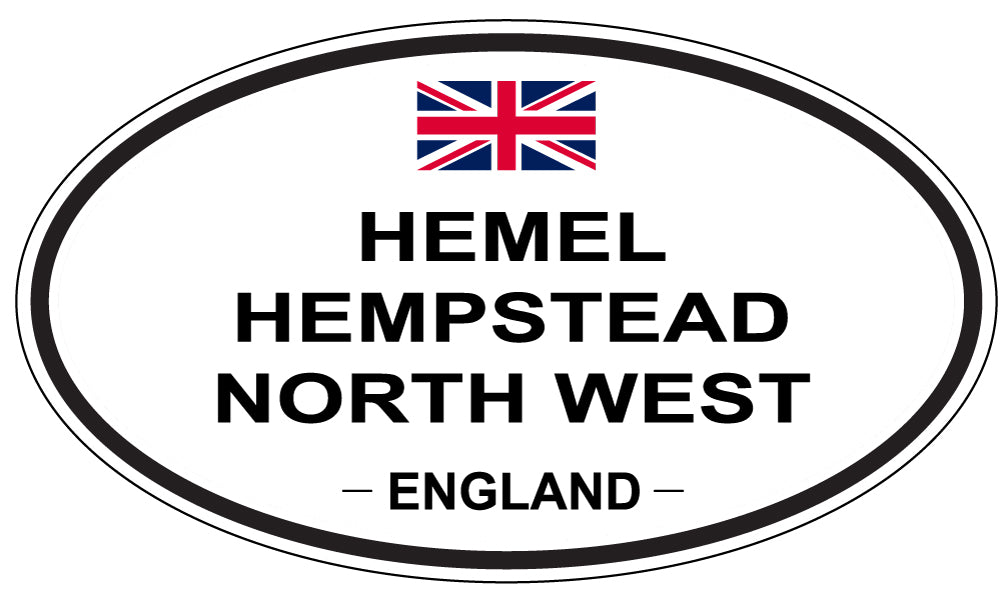 HEMEL HEMPSTEAD NORTH WEST, ENGLAND - Oval Sticker