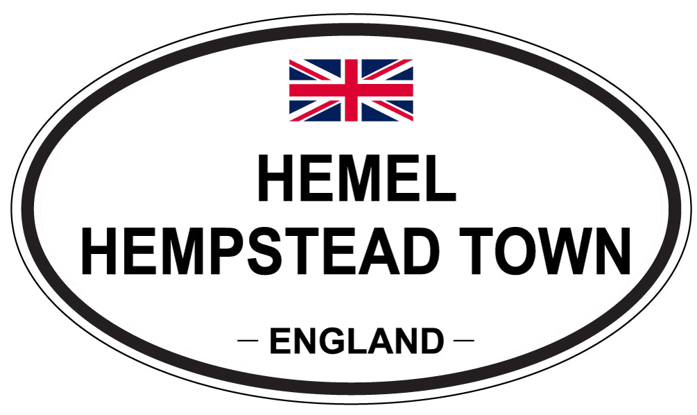 HEMEL HEMPSTEAD TOWN, ENGLAND - Oval Sticker