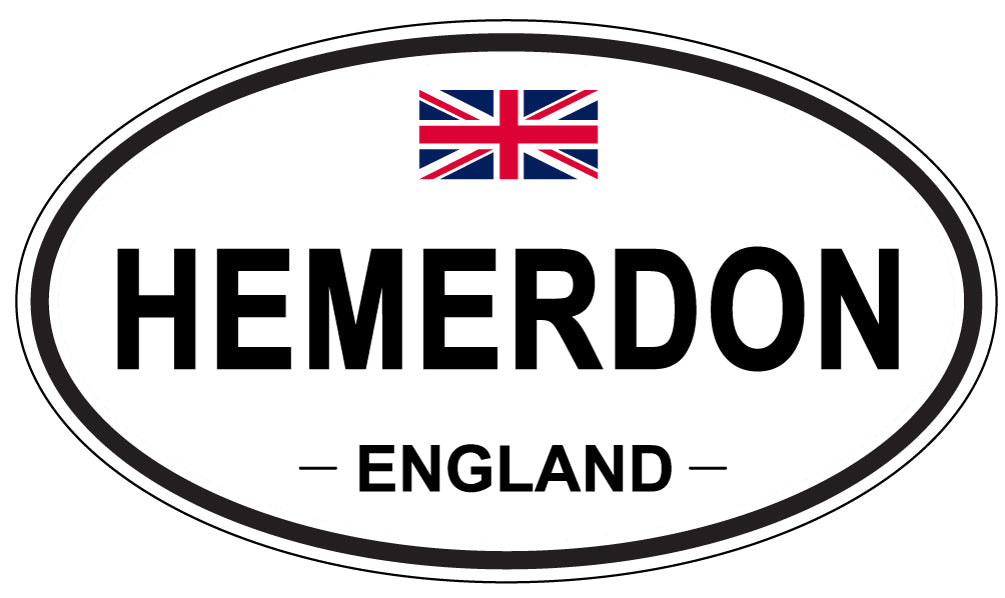 HEMERDON, ENGLAND - Oval Sticker