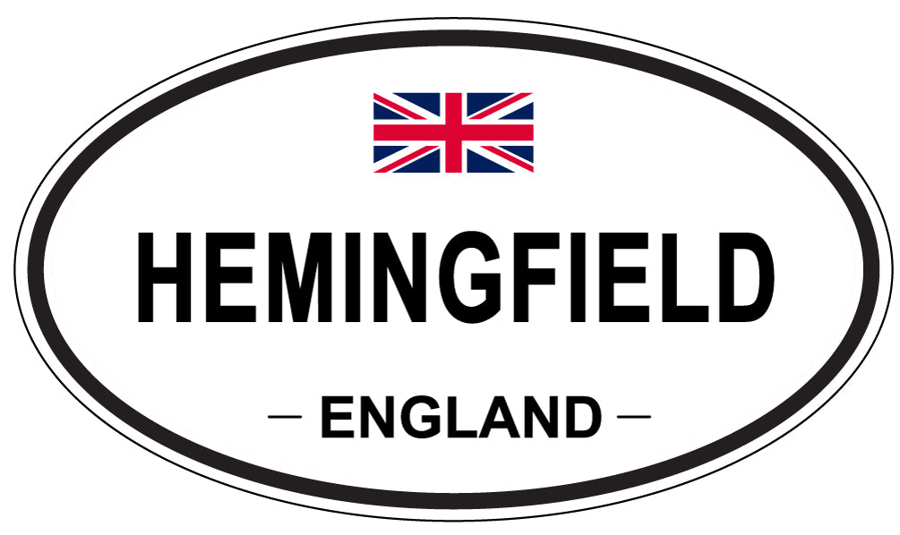 HEMINGFIELD, ENGLAND - Oval Sticker
