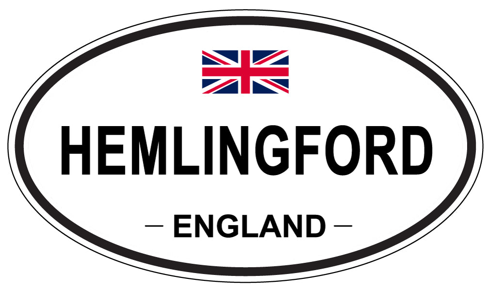 HEMLINGFORD, ENGLAND - Oval Sticker