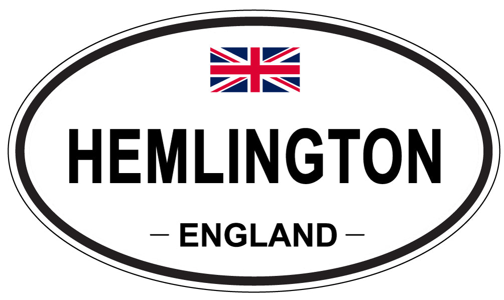 HEMLINGTON, ENGLAND - Oval Sticker