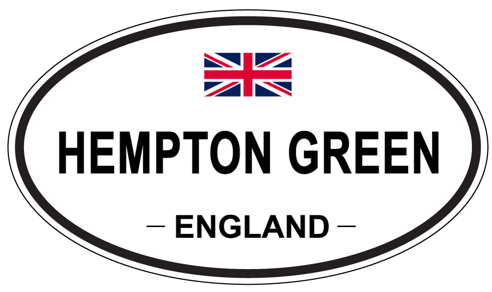 HEMPTON GREEN, ENGLAND - Oval Sticker