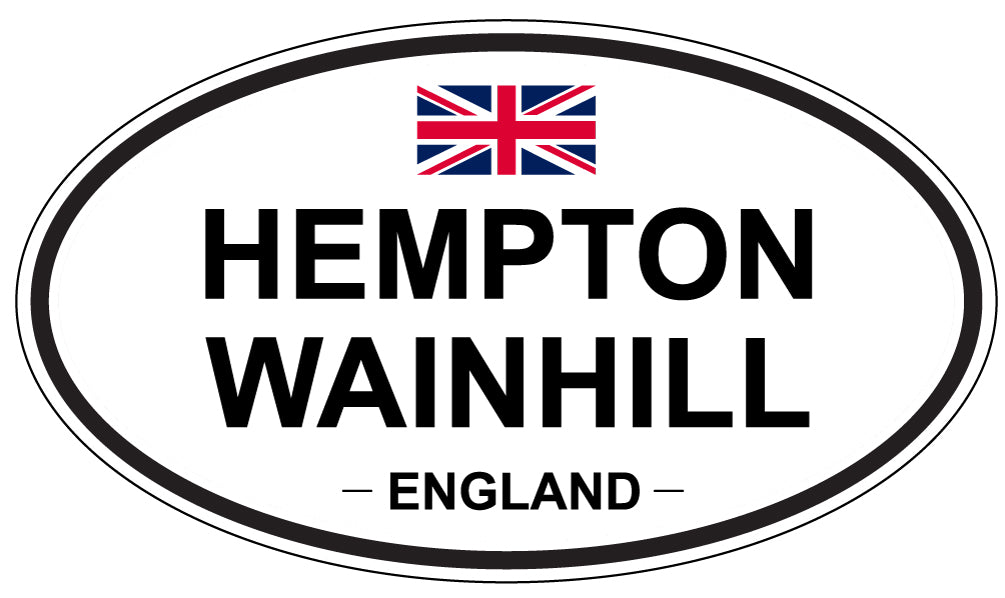 HEMPTON WAINHILL, ENGLAND - Oval Sticker