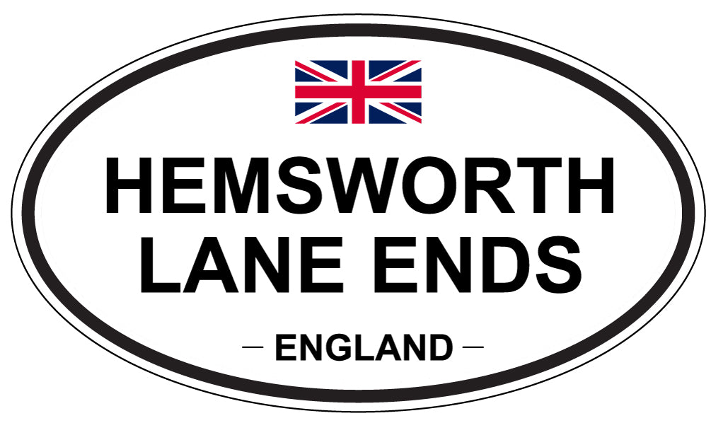 HEMSWORTH LANE ENDS, ENGLAND - Oval Sticker