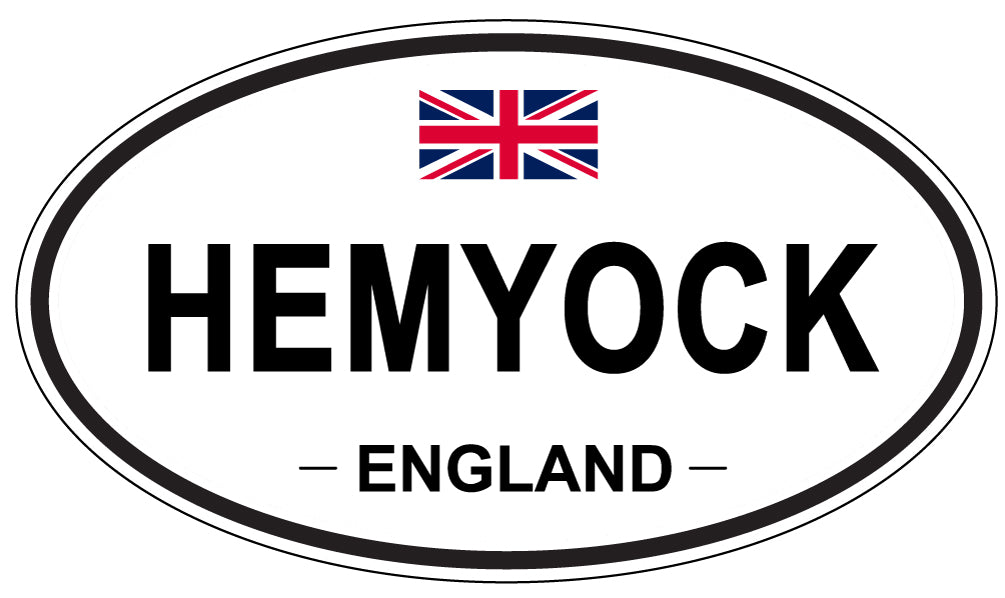HEMYOCK, ENGLAND - Oval Sticker