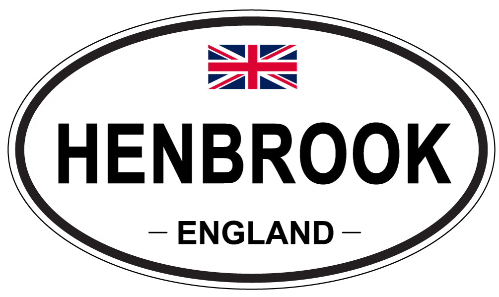HENBROOK, ENGLAND - Oval Sticker