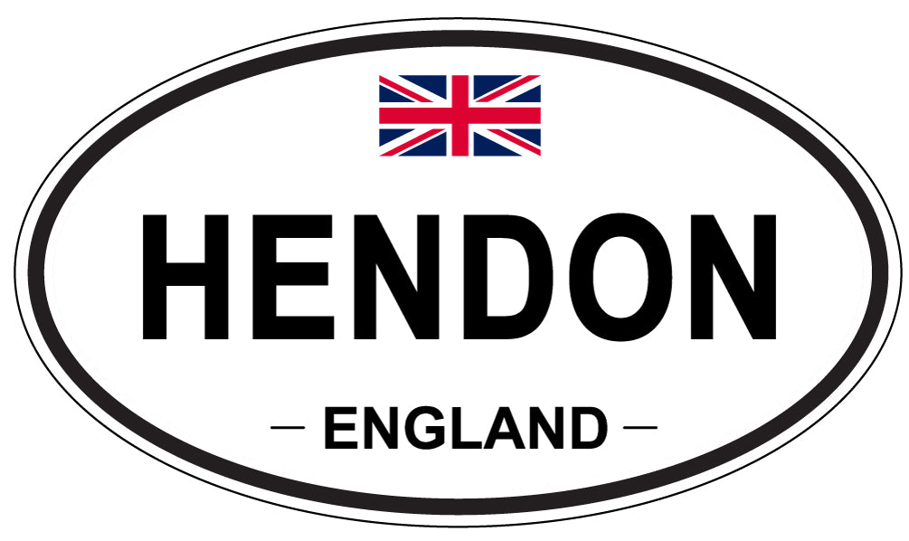 HENDON, ENGLAND - Oval Sticker
