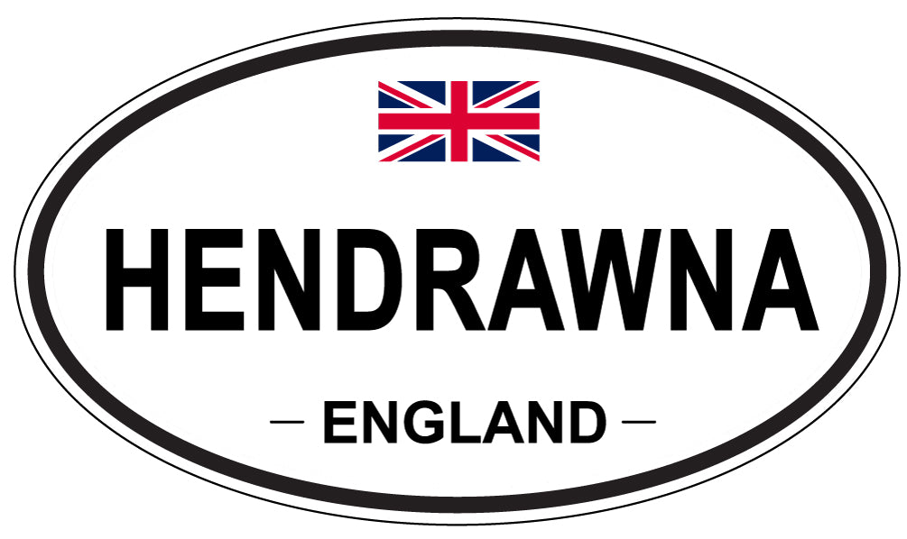 HENDRAWNA, ENGLAND - Oval Sticker