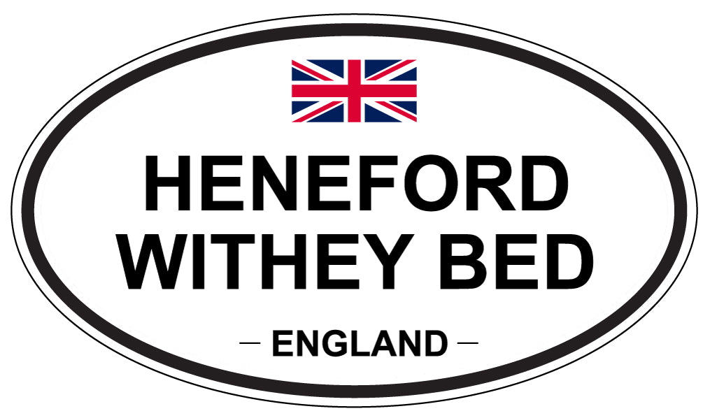 HENEFORD WITHEY BED, ENGLAND - Oval Sticker