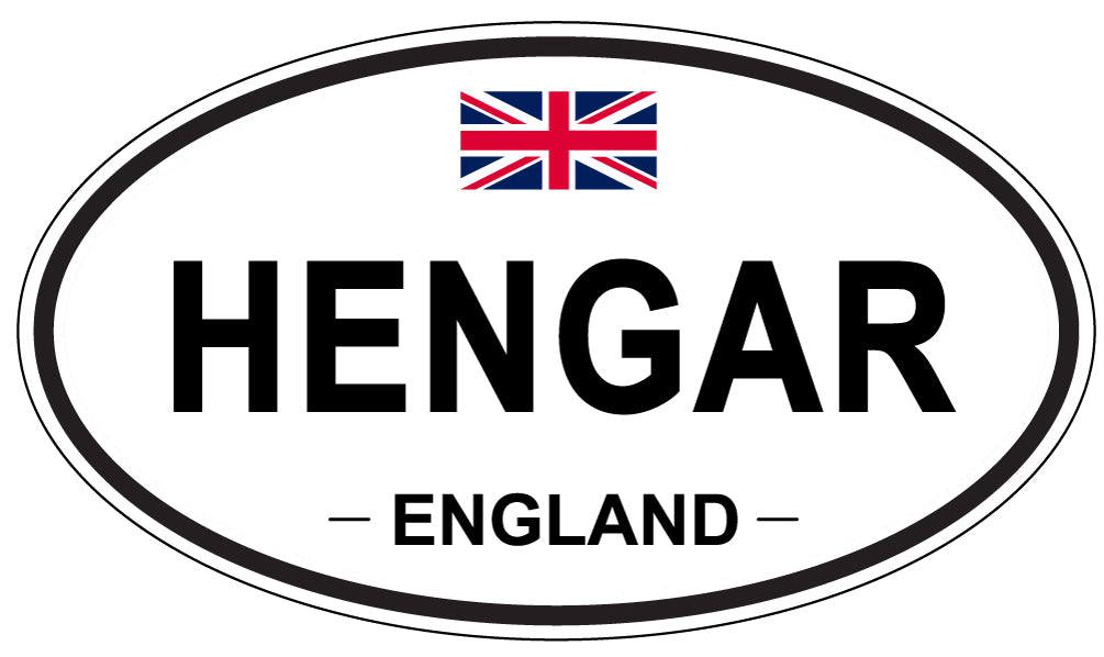 HENGAR, ENGLAND - Oval Sticker