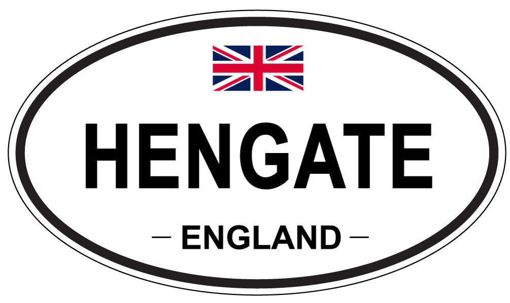 HENGATE, ENGLAND - Oval Sticker