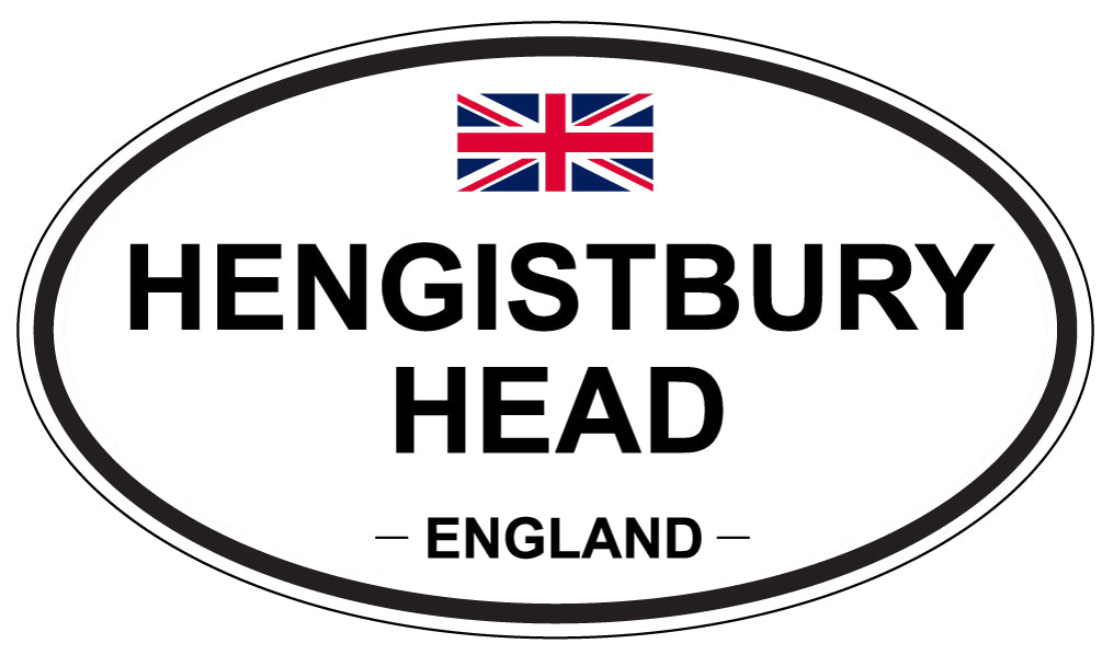 HENGISTBURY HEAD, ENGLAND - Oval Sticker