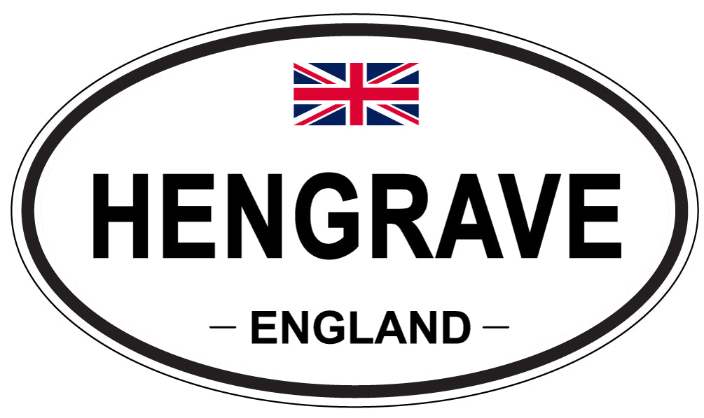 HENGRAVE, ENGLAND - Oval Sticker