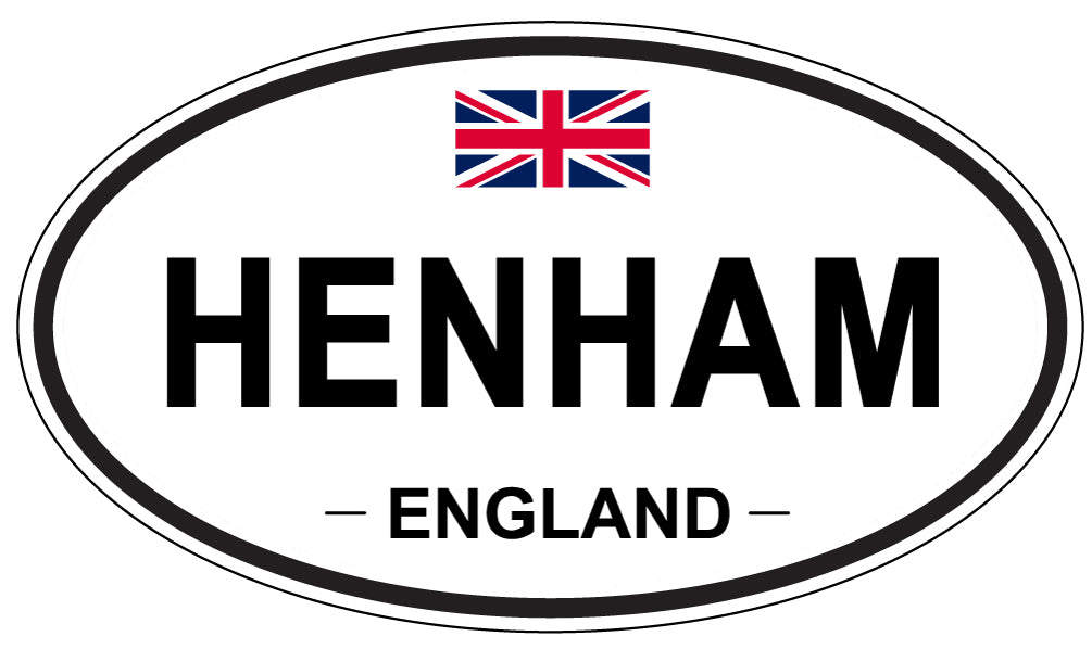 HENHAM, ENGLAND - Oval Sticker