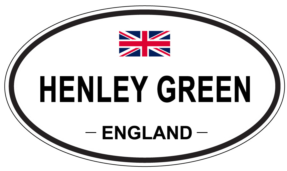 HENLEY GREEN, ENGLAND - Oval Sticker
