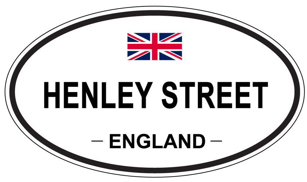 HENLEY STREET, ENGLAND - Oval Sticker