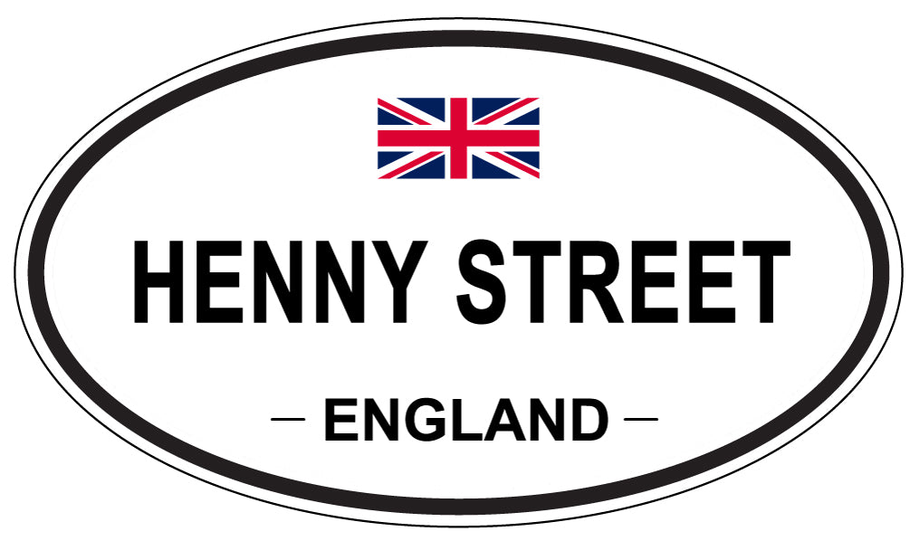 HENNY STREET, England - Oval Magnet