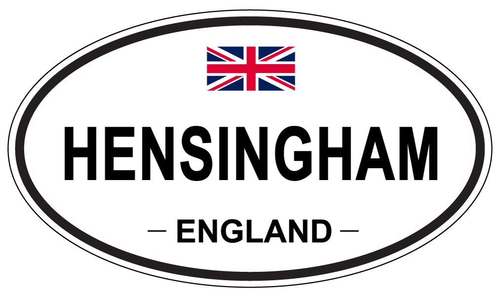 HENSINGHAM, ENGLAND - Oval Sticker