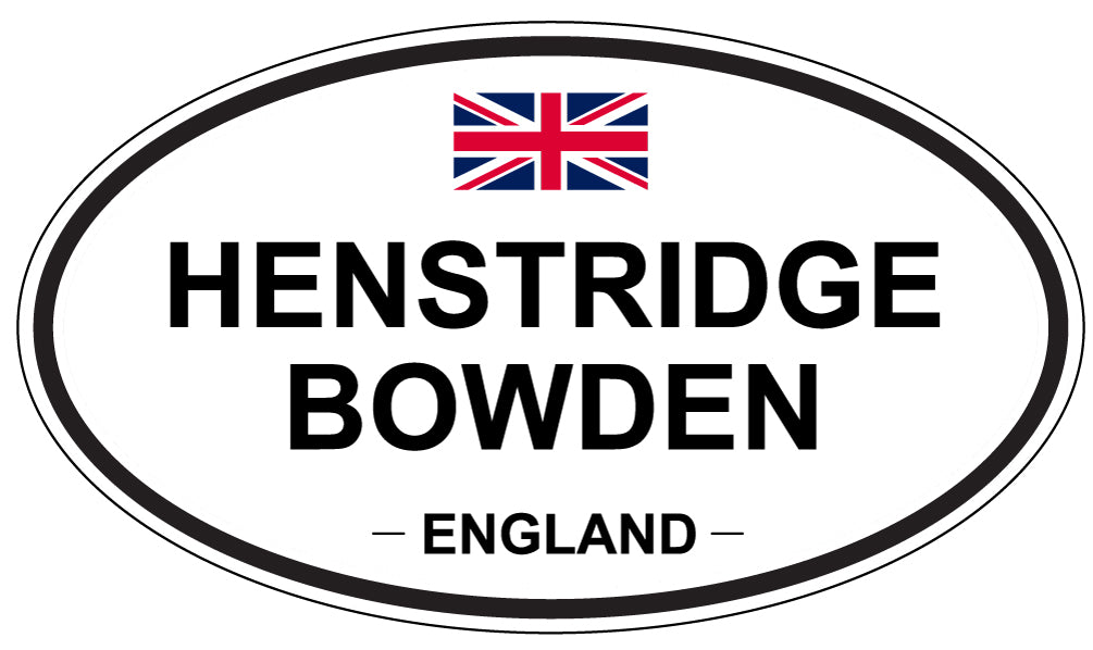 HENSTRIDGE BOWDEN, ENGLAND - Oval Sticker