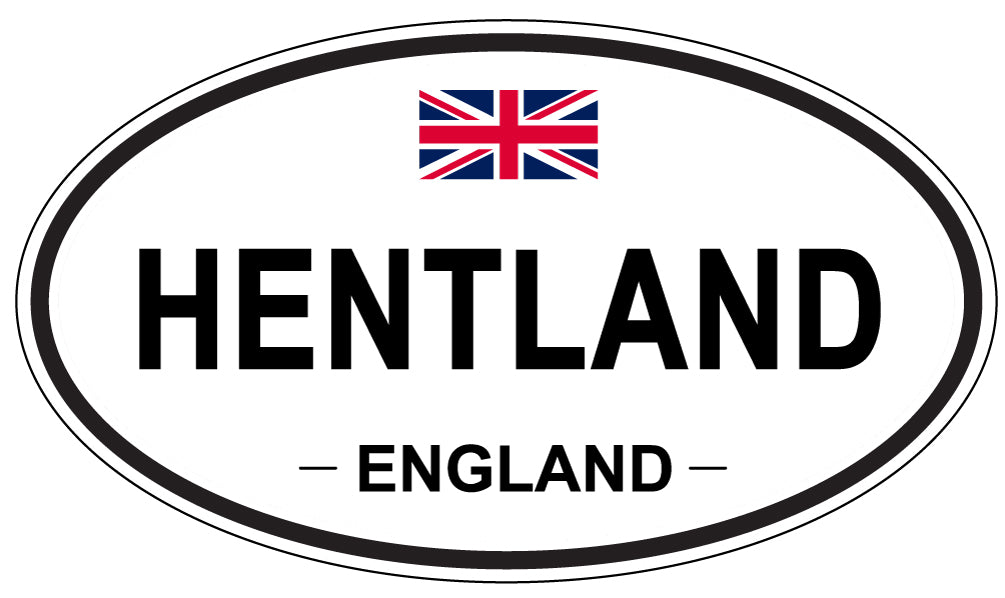 HENTLAND, ENGLAND - Oval Sticker