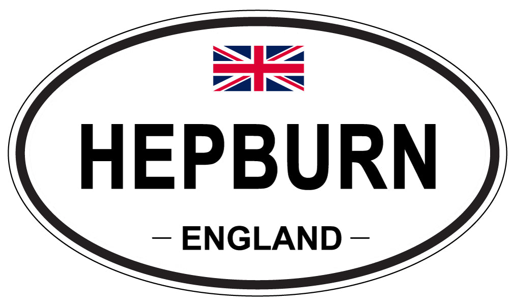 HEPBURN, England - Oval Magnet