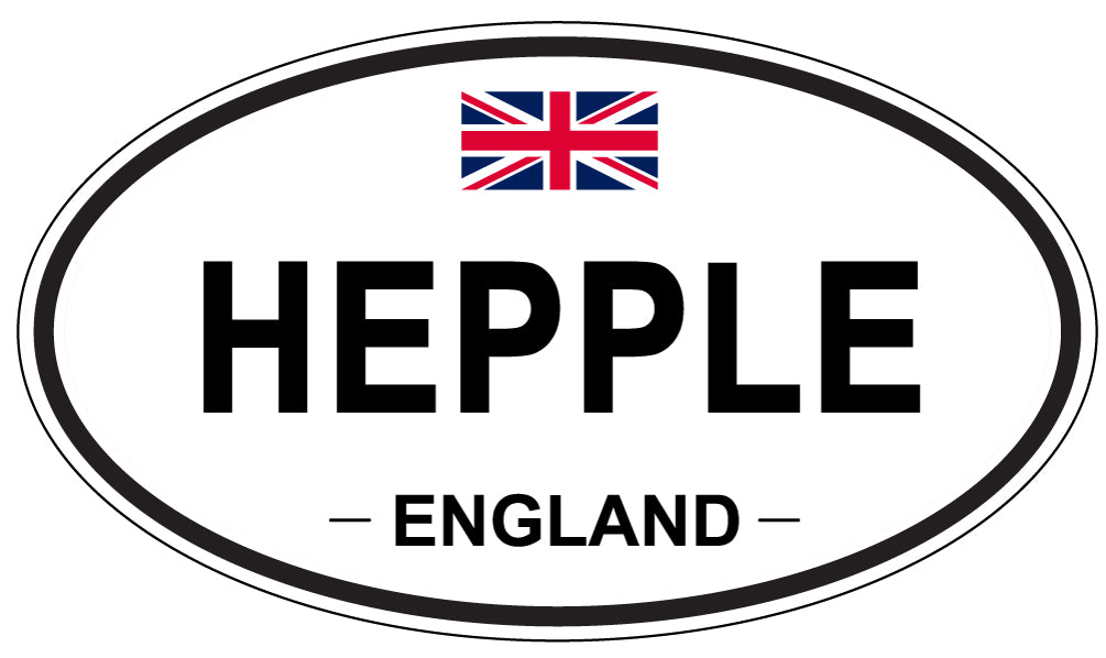 HEPPLE, ENGLAND - Oval Sticker