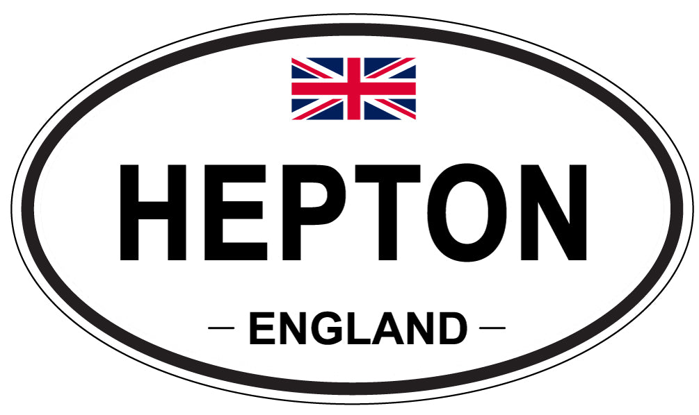 HEPTON, ENGLAND - Oval Sticker