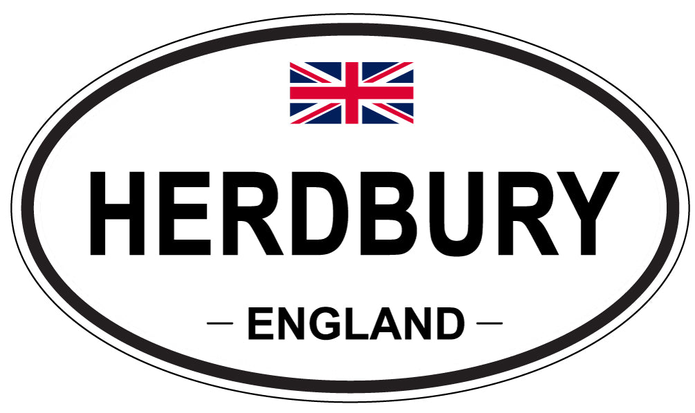 HERDBURY, ENGLAND - Oval Sticker