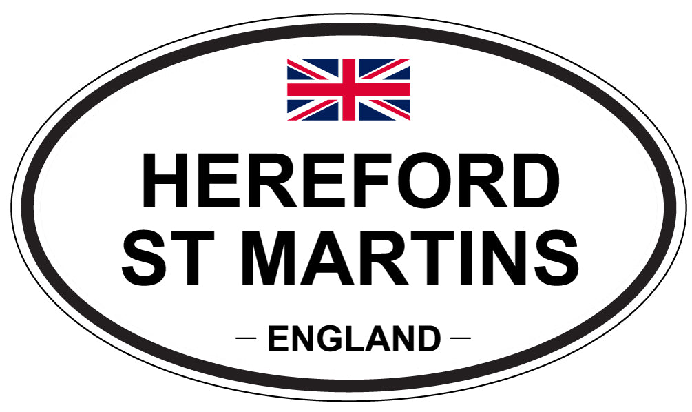 HEREFORD ST MARTINS, ENGLAND - Oval Sticker