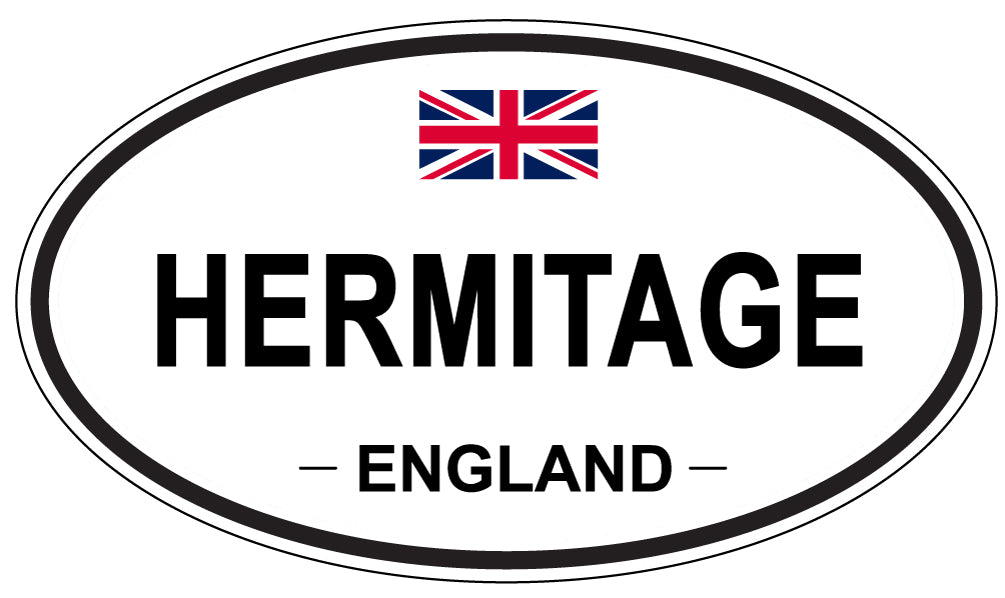 HERMITAGE, ENGLAND - Oval Sticker