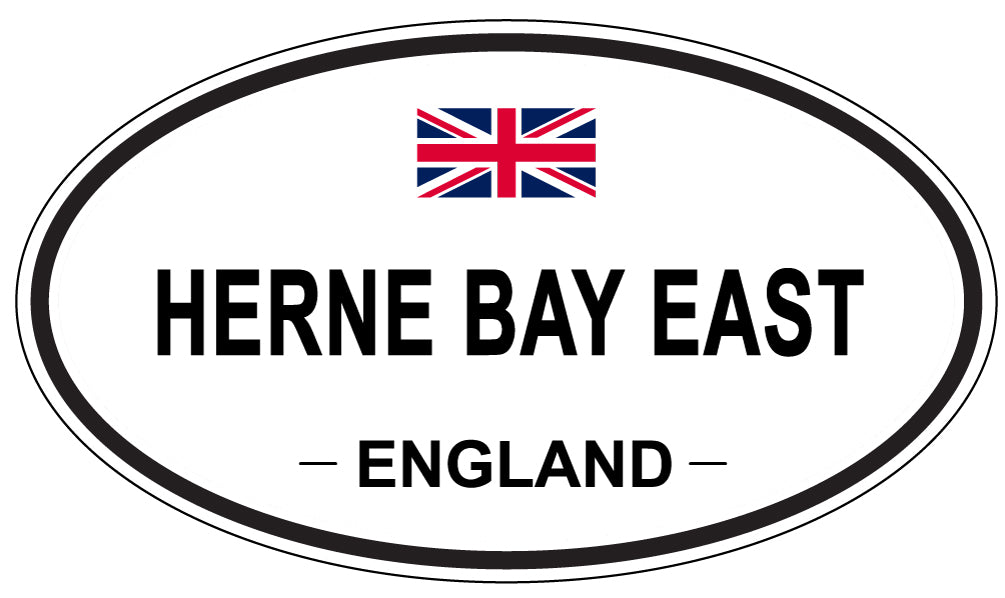 HERNE BAY EAST, ENGLAND - Oval Sticker