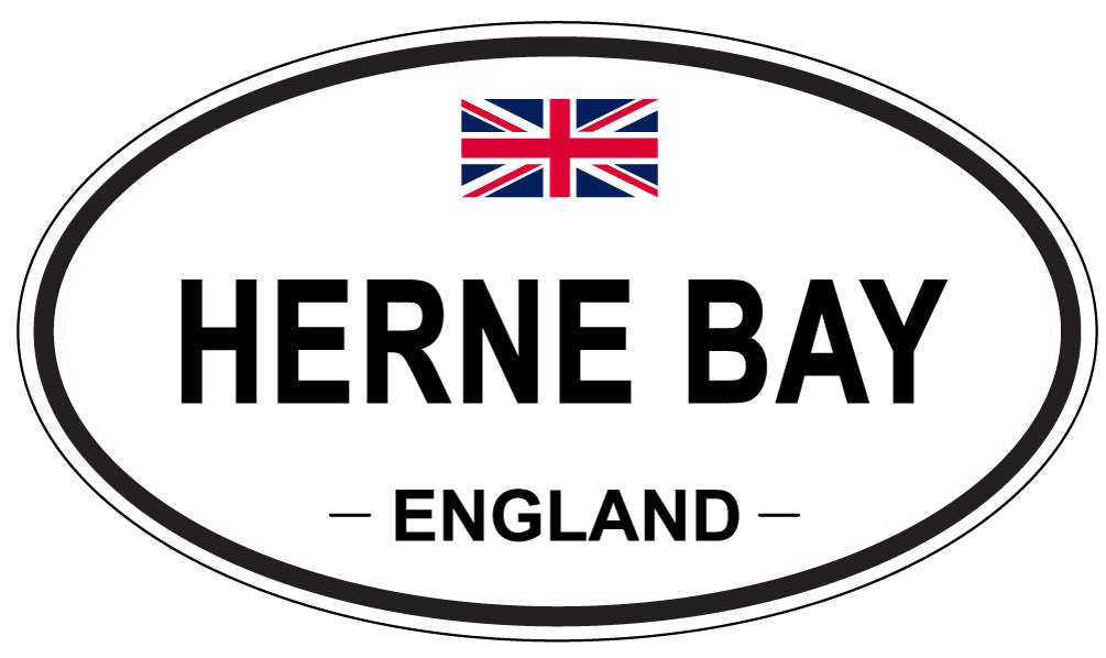 HERNE BAY, ENGLAND - Oval Sticker