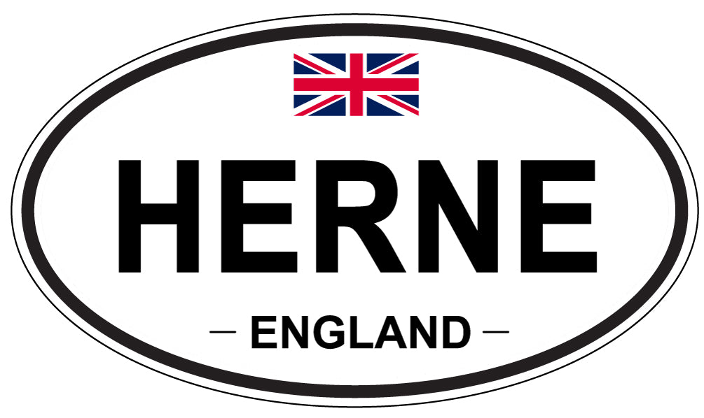 HERNE, ENGLAND - Oval Sticker