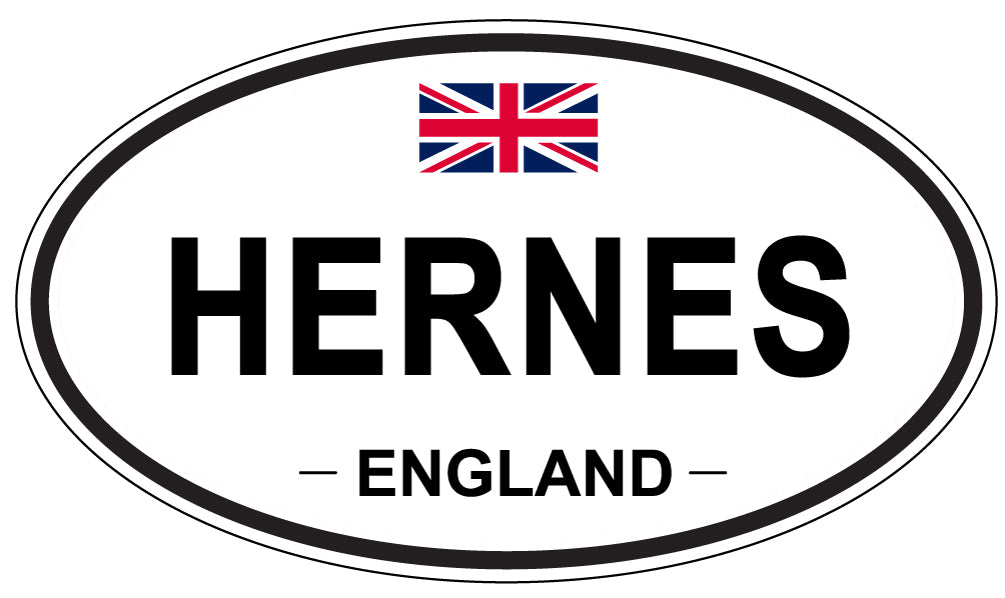 HERNES, ENGLAND - Oval Sticker
