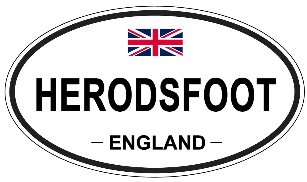 HERODSFOOT, ENGLAND - Oval Sticker
