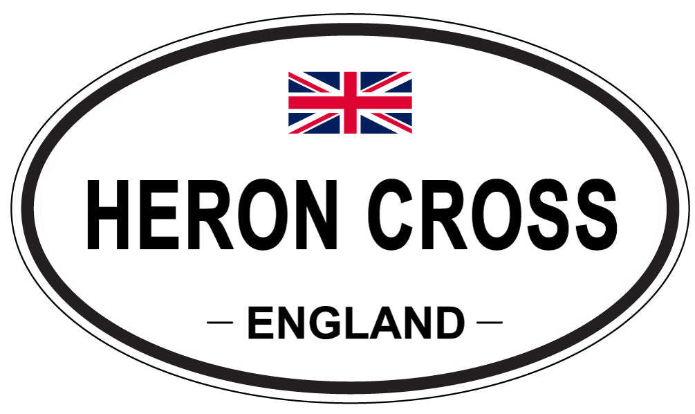 HERON CROSS, ENGLAND - Oval Sticker