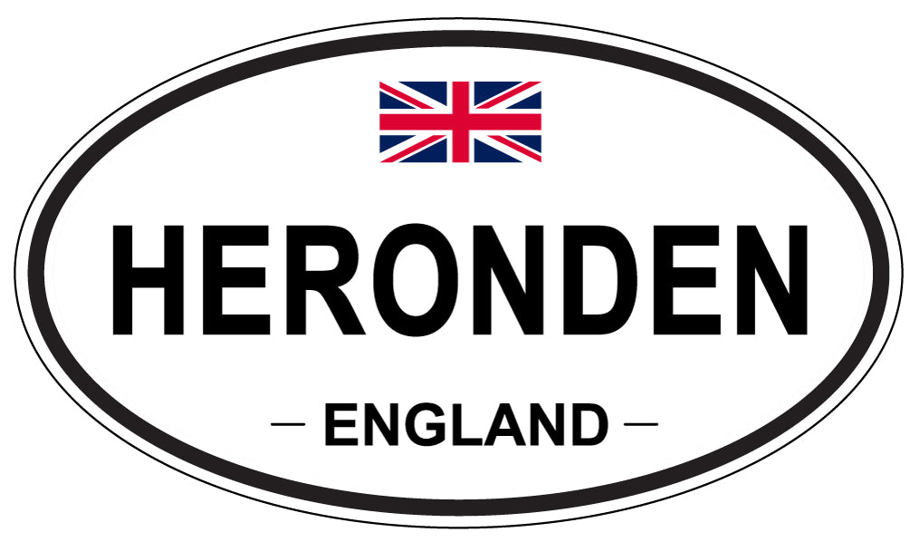 HERONDEN, ENGLAND - Oval Sticker