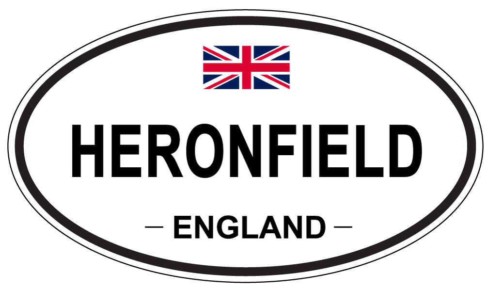 HERONFIELD, ENGLAND - Oval Sticker