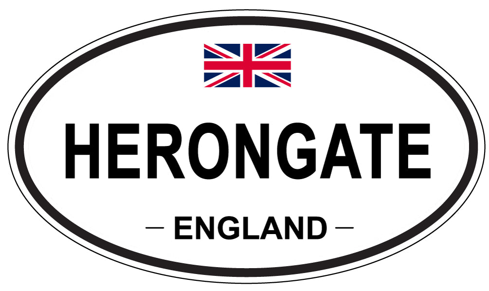 HERONGATE, ENGLAND - Oval Sticker