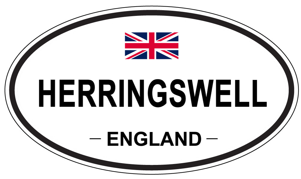 HERRINGSWELL, ENGLAND - Oval Sticker