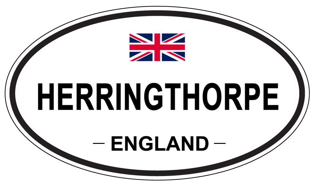 HERRINGTHORPE, ENGLAND - Oval Sticker