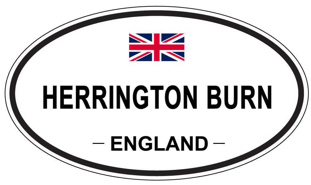 HERRINGTON BURN, ENGLAND - Oval Sticker