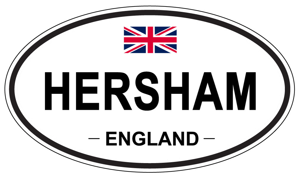 HERSHAM, ENGLAND - Oval Sticker